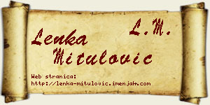 Lenka Mitulović vizit kartica